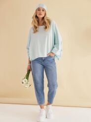 BY O LA LA! BLUZKA NIETOPERZ EMILY BŁĘKIT/MIĘTA (BLUE MINT)