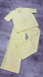 BY O LA LA...! KOMPLET DZIANINOWY BLUZKA + SPODNIE ŻÓŁTY (SUNSHINE)