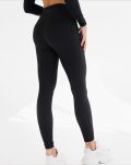 BY O LA LA! PRĄŻKOWANE LEGGINSY HIGH WAIST CZARNE - 3