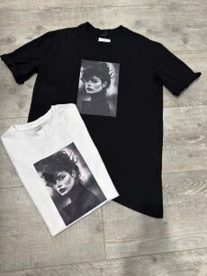 BY O LA LA! BLUZKA T-SHIRT EKRAN AYLA CZARNY