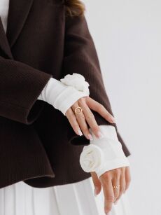 BY O LA LA! BLUZKA BASIC NEW ROSE ŚMIETANA