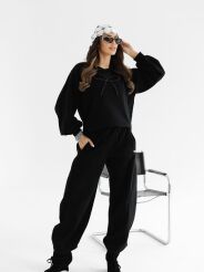 BY O LA LA ! SPODNIE DRESOWE Z ZASZEWKAMI KYLIE CZARNE