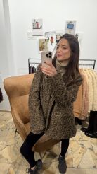 MI...MI MARYNARKA BUKLA OVERSIZE BEŻ/CZERŃ