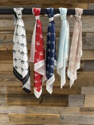 BY O LA LA...! MAŁA CHUSTA Z LOGO BŁĘKIT/MIĘTA (BLUE MINT)