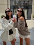 LA MILLA OVERSIZOWY SWETER TUNIKA CAPPUCCINO - 3