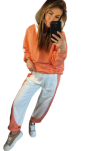 BY O LA LA...! DRES KOMPLET DWUKOLOROWY ŚMIETANA/PAPAYA - 7