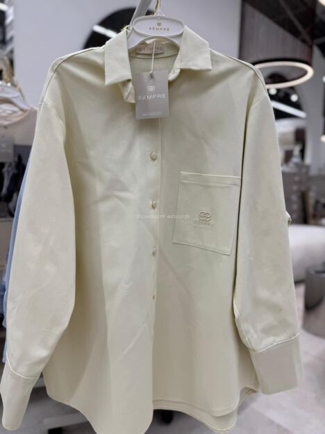 SEMPRE JEANSOWA KOSZULA OVERSIZE MARCEPAN