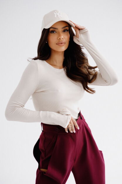BY O LA LA! BLUZKA BASIC NEW ROSE BEŻ