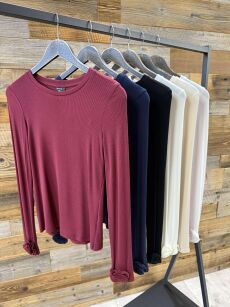 BY O LA LA! BLUZKA BASIC NEW ROSE BEŻ
