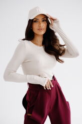 BY O LA LA! BLUZKA BASIC NEW ROSE BEŻ