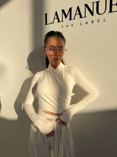 LAMANUEL BLUZKA TOP RIOT ECRU