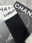 LA MILLA SKARPETY Z LOGO NA GUMIE CZARNE/BIAŁE - 2