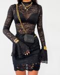 LA MILLA BLUZKA KORONKOWA LACE CZARNA - 2