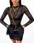 LA MILLA BLUZKA KORONKOWA LACE CZARNA - 3
