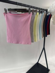 BY O LA LA...! TANK TOP OPASKA GRANAT (DENIM)