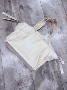 BY O LA LA...! TOREBKA SHOPPER PLECIONE PASKI KREMOWA