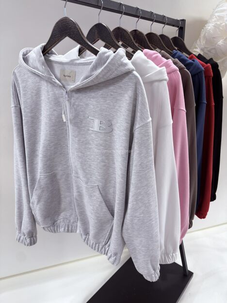 BY O LA LA! DRESOWA BLUZA ZE ŚCIĄGACZEM RÓŻ