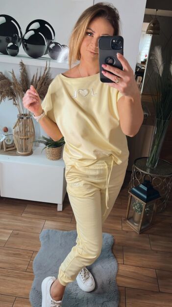 BY O LA LA...! DRES KOMPLET LOL ŻÓŁTY