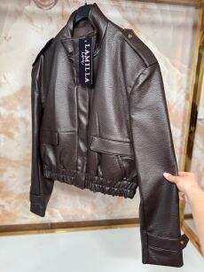 LA MILLA KURTKA BOMBER PREMIUM ECO SKÓRA CZEKOLADA
