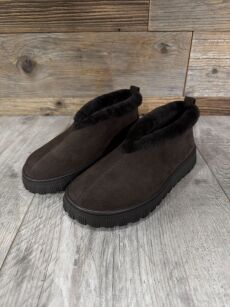 BY O LA LA...! WSUWANE BUTY BOTKI Z FUTERKIEM ESPRESSO