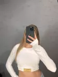 LADY DRAMA CROP TOP ŚMIETANA - 2