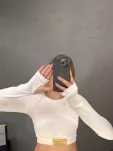 LADY DRAMA CROP TOP ŚMIETANA - 4