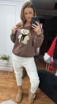 BY O LA LA...! DRESOWA BLUZA Z MISIEM CZEKOLADA - 6