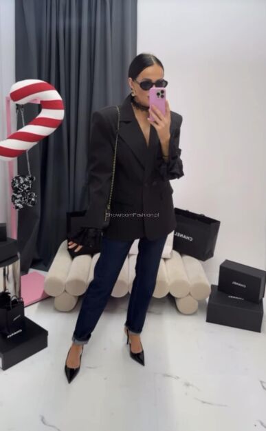 LA MILLA MARYNARKA KORONKOWE MANKIETY CZARNA