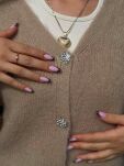 SWETER KARDIGAN OZDOBNE GUZIKI DAISY BEŻ - 3