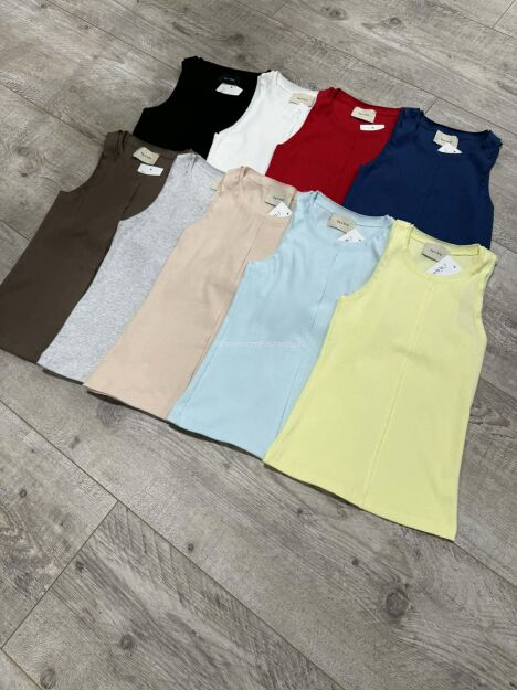 BY O LA LA...! TOP/BOKSERKA Z PRZESZYCIEM SARAH ŻÓŁTA