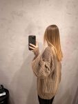 SEMPRE OVERSIZOWY SWETER KARDIGAN KRÓTKI TAUPE - 5