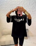 LA MILLA BLUZKA T-SHIRT OVERSIZE PARIS CZARNY - 4