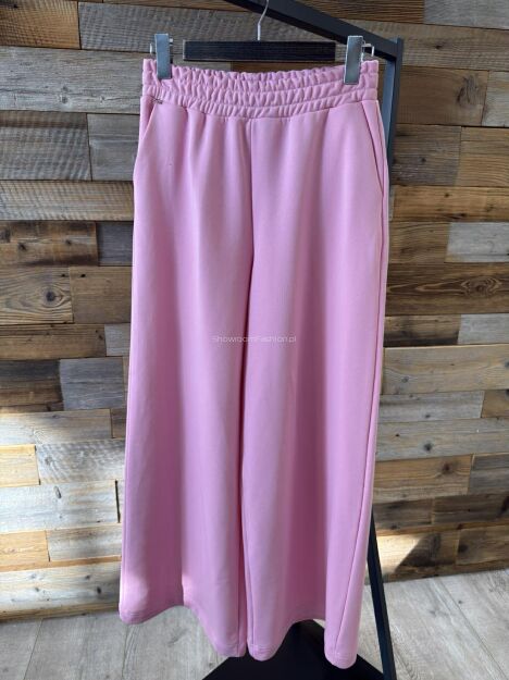 BY O LA LA ! SPODNIE DRESOWE WIDE LEG SELENA SUGAR PINK