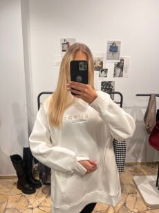 SEMPRE BLUZA DRESOWA SERDUSZKO ŚMIETANA