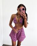 LA MILLA BIKINI KOSTIUM KĄPIELOWY PRINT LOGO RÓŻ - 3