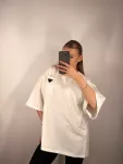 LA MILLA BLUZKA T-SHIRT TRÓJKĄTNE LOGO BIAŁY - 4