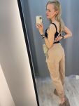 BY O LA LA! CASUALOWE SPODNIE Z ŁAŃCUCHEM BEŻ - 8
