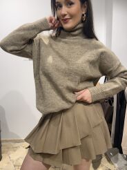 SEMPRE OVERSIZOWY SWETER GOLF CIEPŁY BEŻ