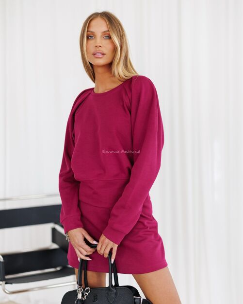 BY O LA LA!  BLUZA PIANKA Z PODUSZKAMI JEŻYNA
