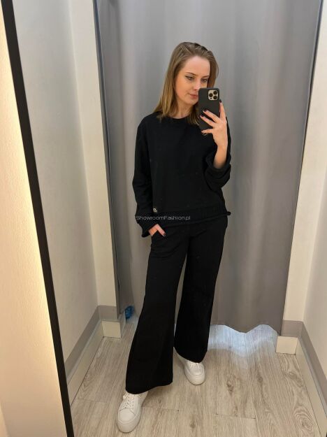 BY O LA LA...! DRES KOMPLET ZE SWETREM CZARNY