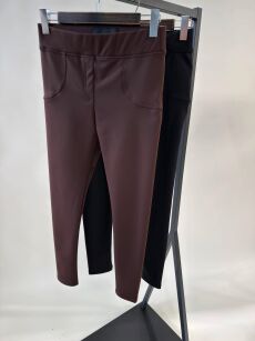BY O LA LA...! OCIEPLANE LEGGINSY PUSH UP CZARNE