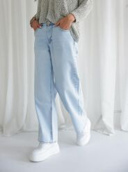 BY O LA LA! SPODNIE JEANSY Z DZIURAMI Z TYŁU JASNONIEBIESKIE