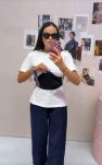 LA MILLA BAWEŁNIANY T-SHIRT OVERSIZE BIAŁY - 6