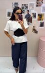 LA MILLA BAWEŁNIANY T-SHIRT OVERSIZE BIAŁY - 7
