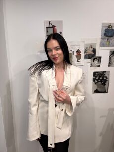 LA MILLA MARYNARKA STÓJKA Z PASKIEM ŚMIETANA