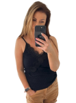 BY O LA LA...! BLUZKA TOP Z KORONKĄ CZARNA - 5