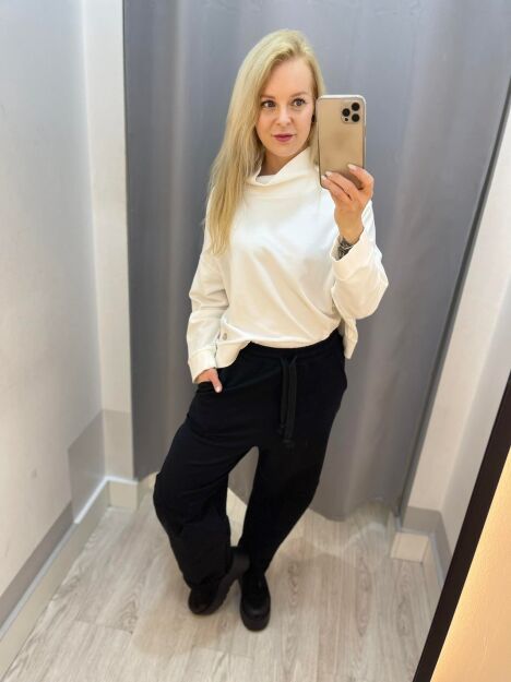 BY O LA LA ! SPODNIE DRESOWE BAGGY CZARNE