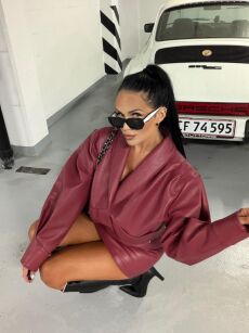 LA MILLA KURTKA TESSA ECO SKÓRA WIŚNIA