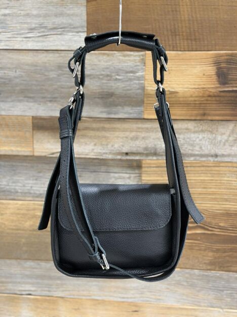 BY O LA LA ! MAŁA TOREBKA LISTONOSZKA CZARNA