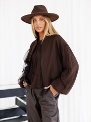 BY O LA LA!  BLUZA TIULOWA SIATECZKA CZEKOLADA (CHOCOMUS)